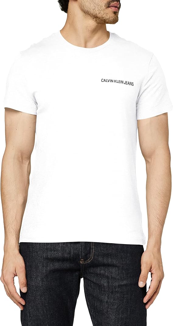 calvin klein jeans 男式chest institutional修身t恤